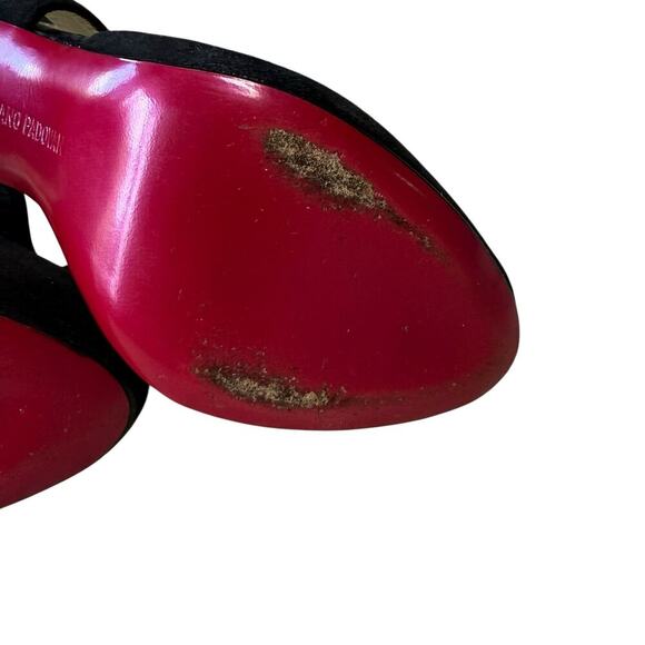 Vintage Luciano Padovan Red Bottom Suede Snakeskin Heels 36.5 - Picture 12 of 15